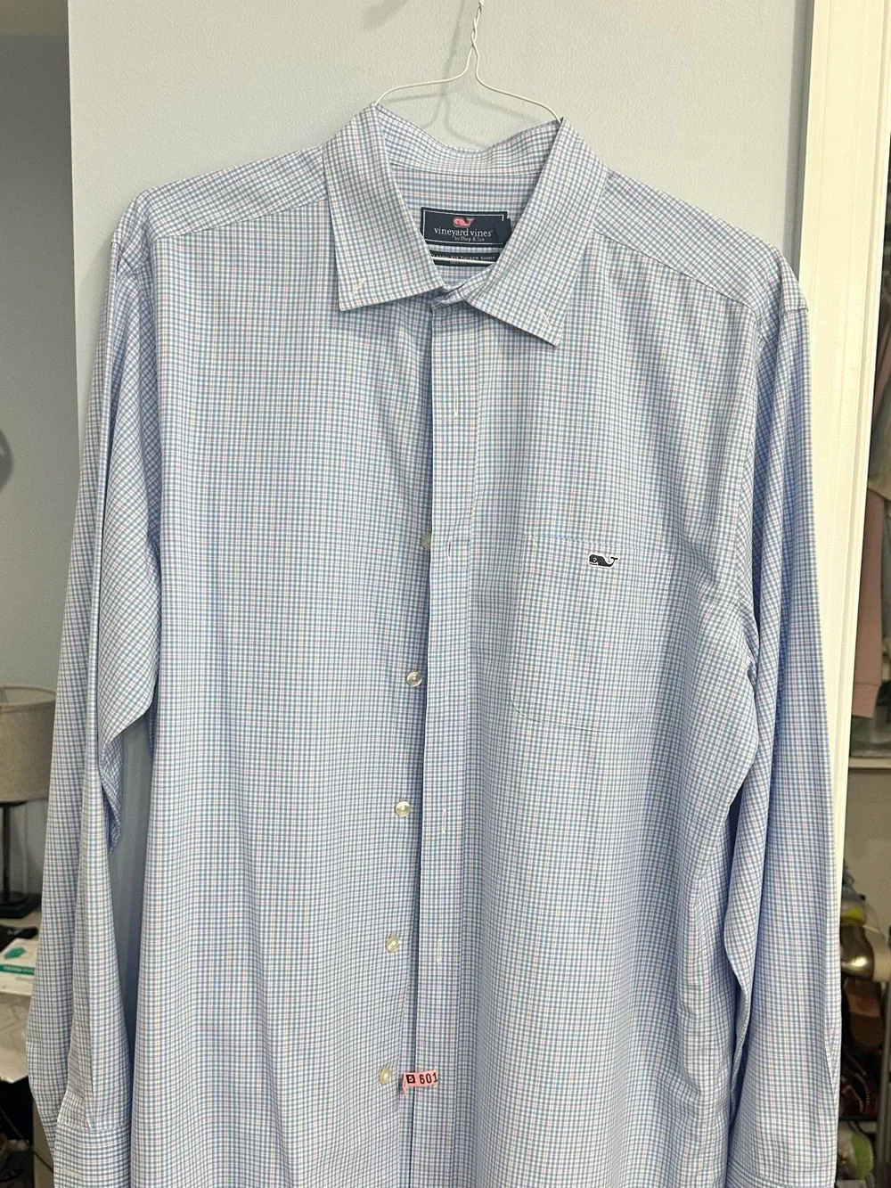 Vineyard Vines Blue & White Windowpane Button-Down Shirt